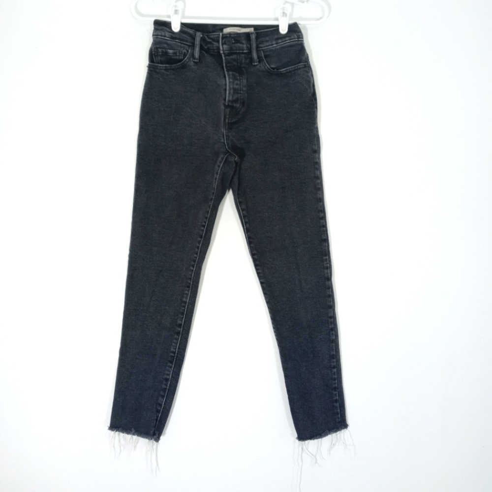Levi's Wedgie Skinny Button Fly Frayed Hem Denim Jeans Pants